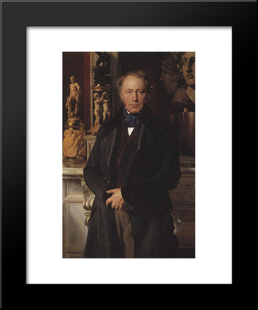 Portrait Du Comte James-Alexandre De Pourtales-Gorgier 20x24 Black Modern Wood Framed Art Print Poster by Delaroche, Paul