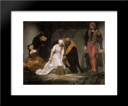 The Execution Of Lady Jane Grey 20x24 Black Modern Wood Framed Art Print Poster by Delaroche, Paul