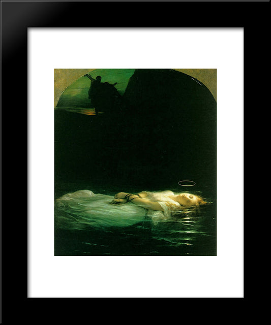 The Young Martyr 20x24 Black Modern Wood Framed Art Print Poster by Delaroche, Paul