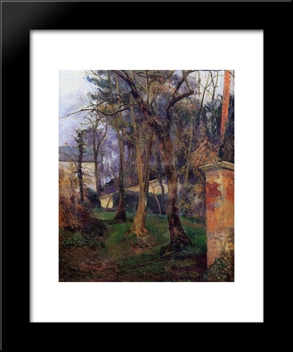 Abandoned Garden In Rouen 20x24 Black Modern Wood Framed Art Print Poster by Gauguin, Paul