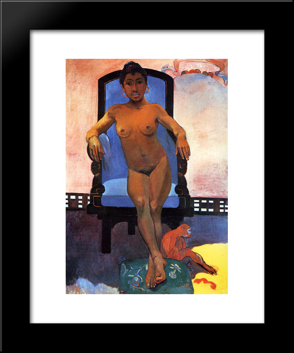 Annah The Javanese 20x24 Black Modern Wood Framed Art Print Poster by Gauguin, Paul