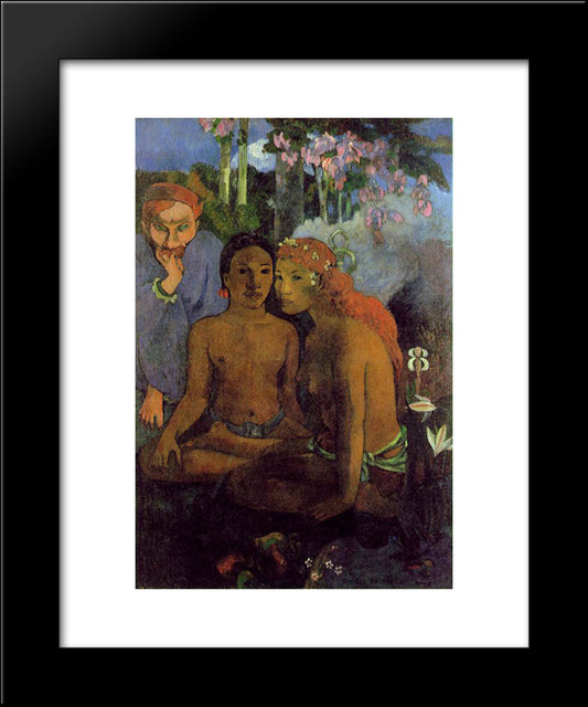 Barbarous Tales 20x24 Black Modern Wood Framed Art Print Poster by Gauguin, Paul