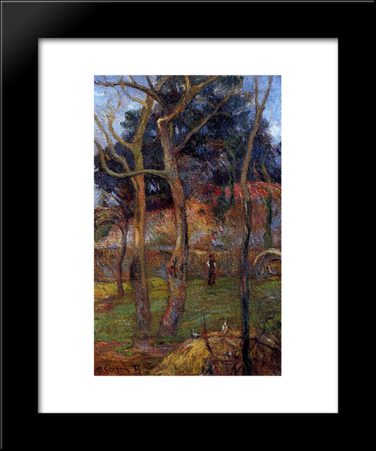 Bare Trees 20x24 Black Modern Wood Framed Art Print Poster by Gauguin, Paul