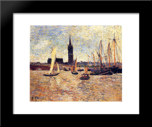 Bordeaux Harbour 20x24 Black Modern Wood Framed Art Print Poster by Gauguin, Paul