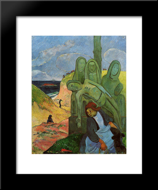 Calvaire Breton 20x24 Black Modern Wood Framed Art Print Poster by Gauguin, Paul