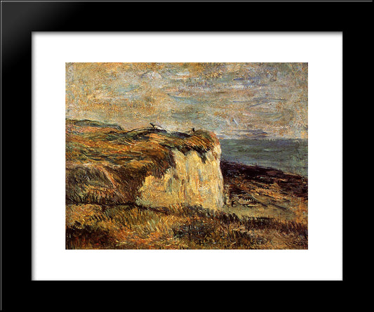 Cliff Near Dieppe 20x24 Black Modern Wood Framed Art Print Poster by Gauguin, Paul