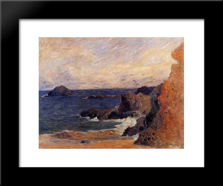 Coastal Landscape 20x24 Black Modern Wood Framed Art Print Poster by Gauguin, Paul