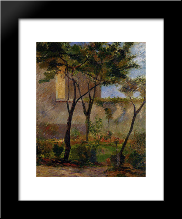 Corner Of The Garden Rue Carsal 20x24 Black Modern Wood Framed Art Print Poster by Gauguin, Paul