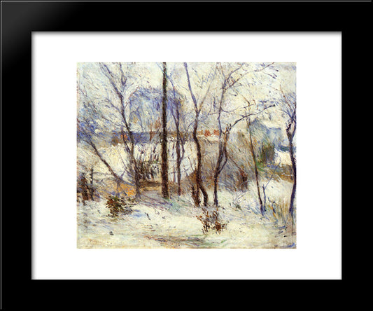 Garden Under Snow 20x24 Black Modern Wood Framed Art Print Poster by Gauguin, Paul