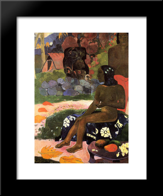 Her Nami Is Vairaumati 20x24 Black Modern Wood Framed Art Print Poster by Gauguin, Paul