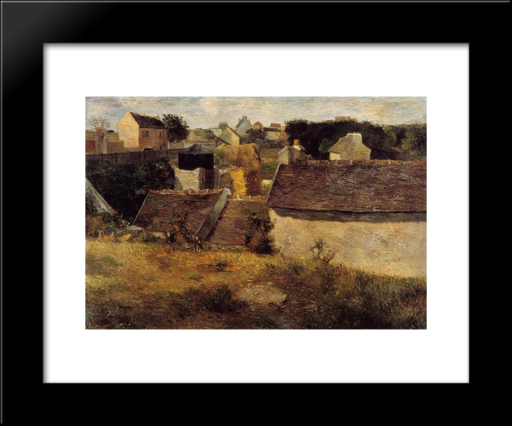 Houses At Vaugirard 20x24 Black Modern Wood Framed Art Print Poster by Gauguin, Paul