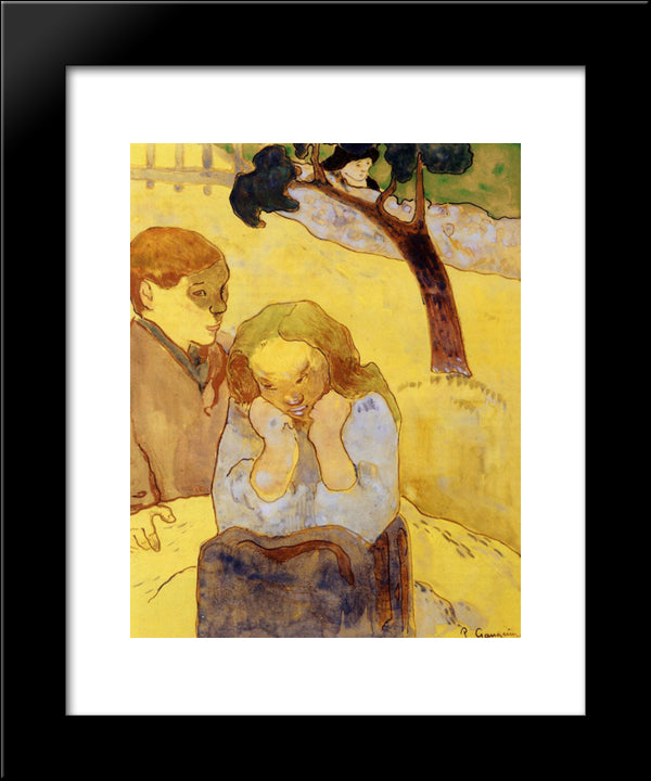 Human Misery 20x24 Black Modern Wood Framed Art Print Poster by Gauguin, Paul