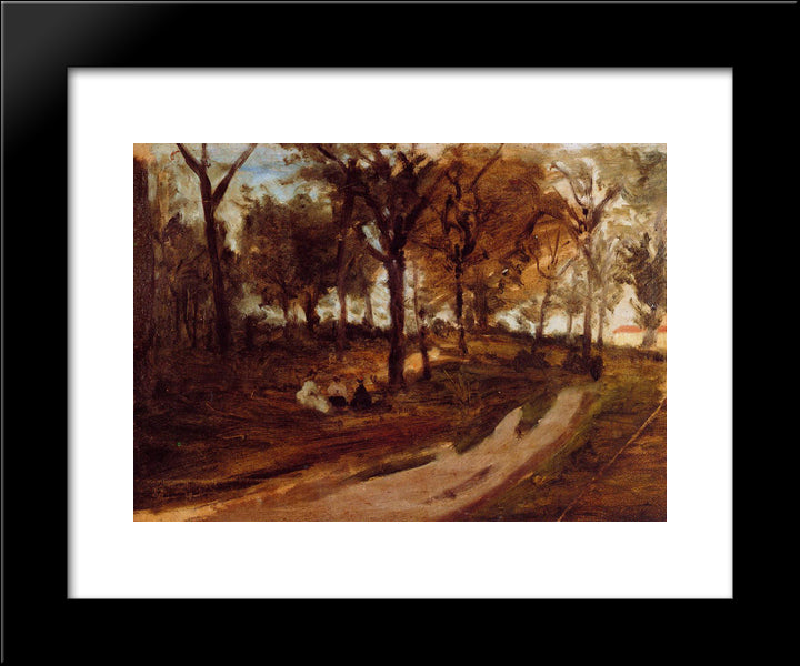 In The Forest Saint Cloud 20x24 Black Modern Wood Framed Art Print Poster by Gauguin, Paul