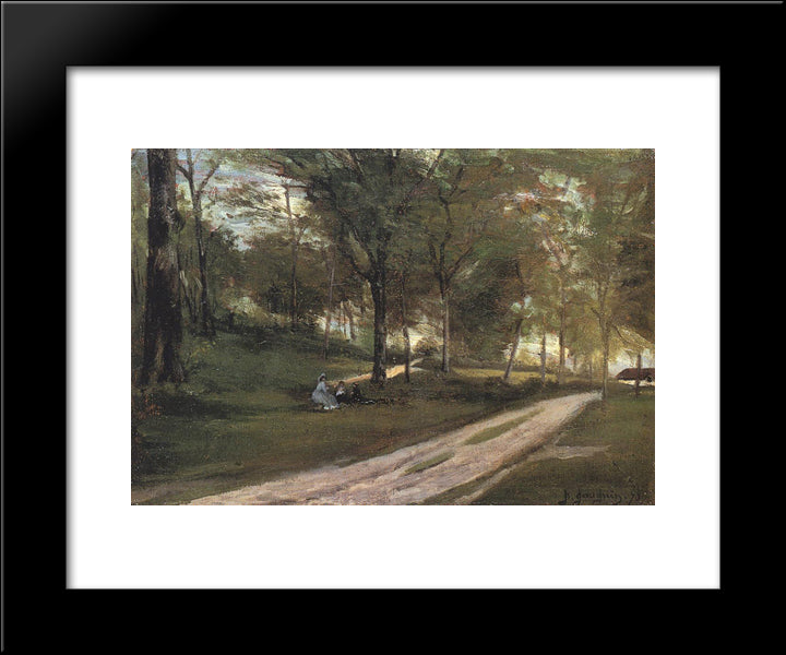 In The Forest Saint Cloud Ii 20x24 Black Modern Wood Framed Art Print Poster by Gauguin, Paul