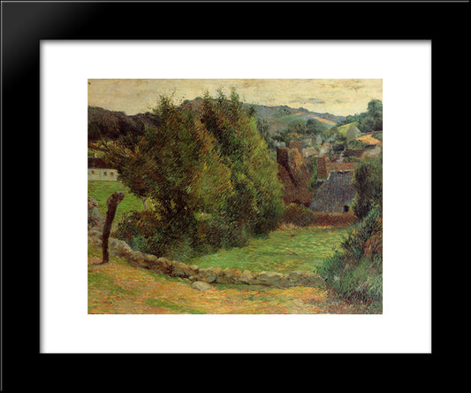 Landscape At Pont-Aven 20x24 Black Modern Wood Framed Art Print Poster by Gauguin, Paul