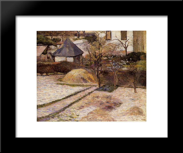 Landscape Near Osny 20x24 Black Modern Wood Framed Art Print Poster by Gauguin, Paul