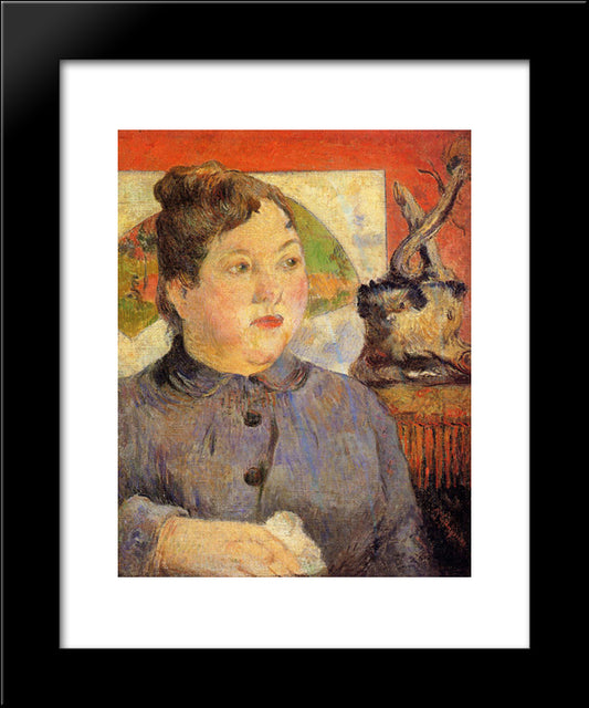 Madame Alexandre Kohler 20x24 Black Modern Wood Framed Art Print Poster by Gauguin, Paul