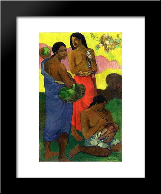 Maternite Ii 20x24 Black Modern Wood Framed Art Print Poster by Gauguin, Paul