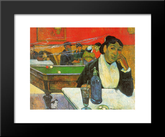 Night Cafe In Arles (Madame Ginoux) 20x24 Black Modern Wood Framed Art Print Poster by Gauguin, Paul