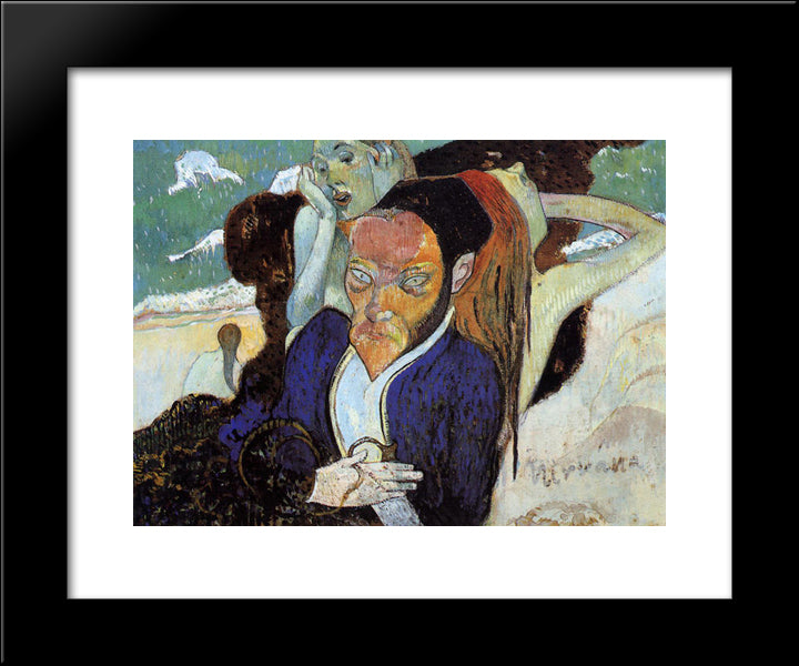 Nirvana, Portrait Of Jacob Meyer De Haan 20x24 Black Modern Wood Framed Art Print Poster by Gauguin, Paul