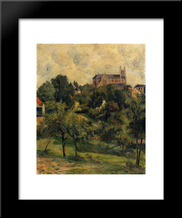 Notre Dame Des Agnes 20x24 Black Modern Wood Framed Art Print Poster by Gauguin, Paul