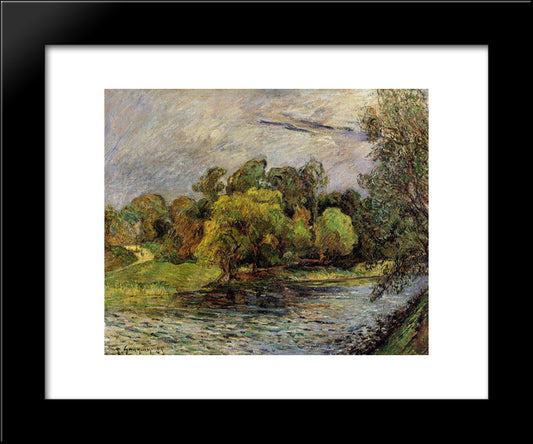 Oestervold Park, Copenhagen 20x24 Black Modern Wood Framed Art Print Poster by Gauguin, Paul