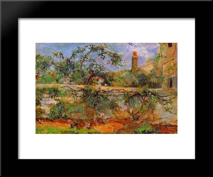 Party Wall 20x24 Black Modern Wood Framed Art Print Poster by Gauguin, Paul