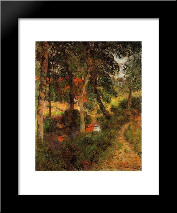 Pere Jean'S Path 20x24 Black Modern Wood Framed Art Print Poster by Gauguin, Paul