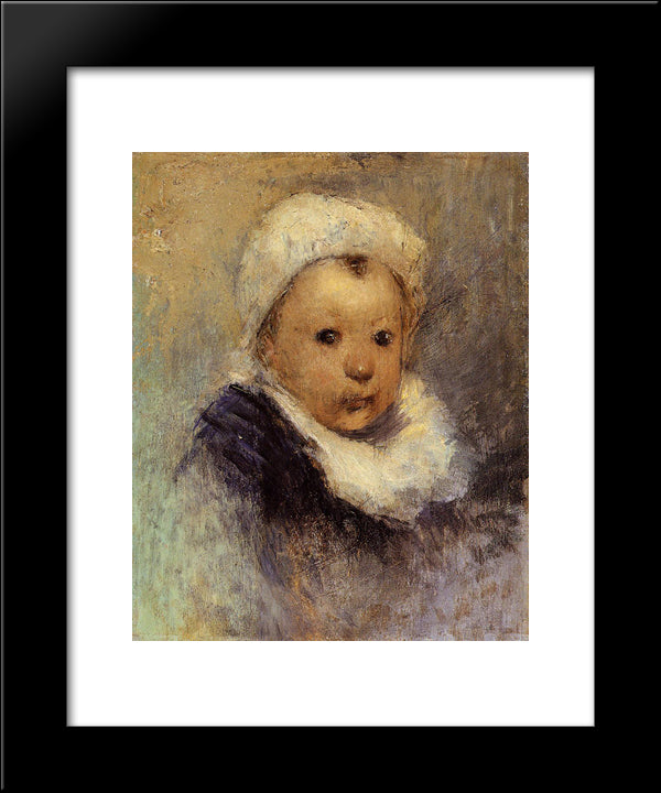 Portrait Of A Child (Aline Gauguin) 20x24 Black Modern Wood Framed Art Print Poster by Gauguin, Paul