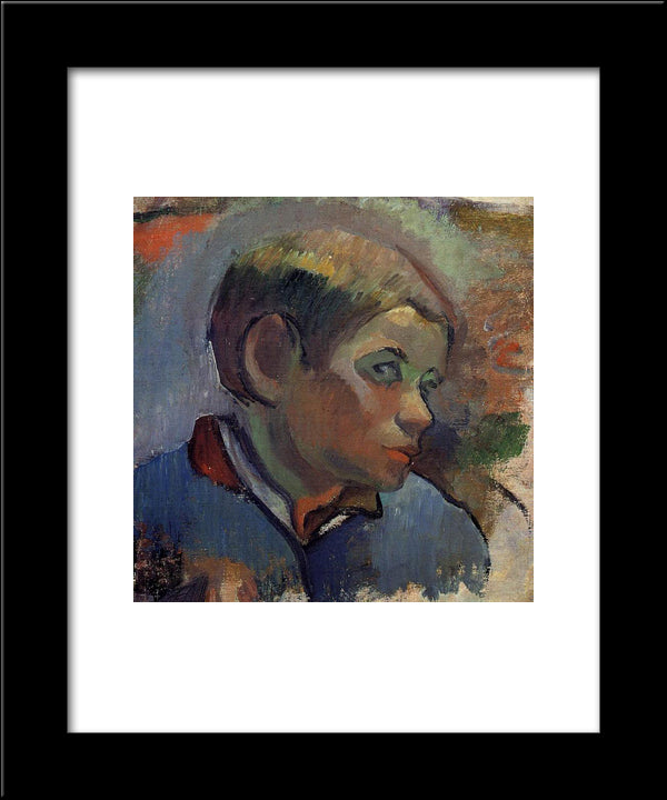 Portrait Of A Little Boy 20x24 Black Modern Wood Framed Art Print Poster by Gauguin, Paul