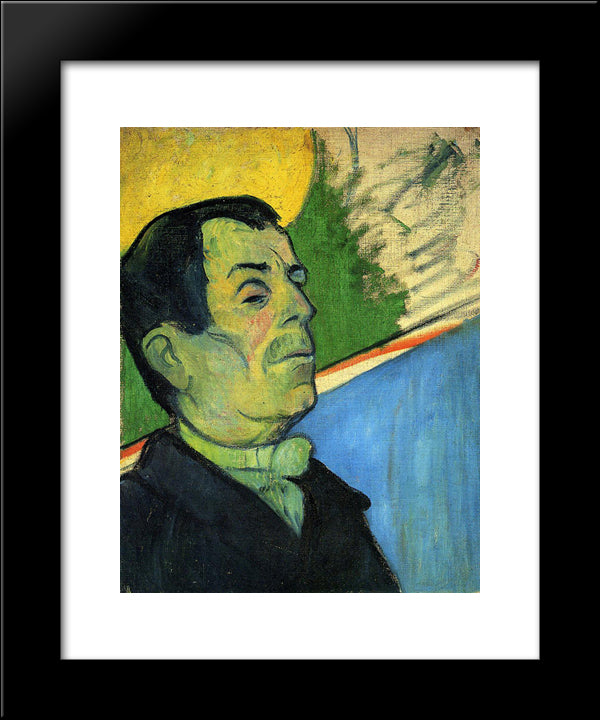 Portrait Of A Man Wearing A Lavalliere 20x24 Black Modern Wood Framed Art Print Poster by Gauguin, Paul