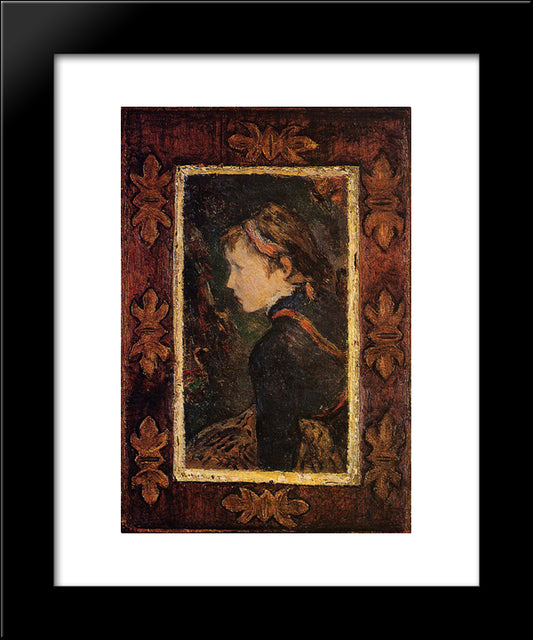 Portrait Of Aline 20x24 Black Modern Wood Framed Art Print Poster by Gauguin, Paul