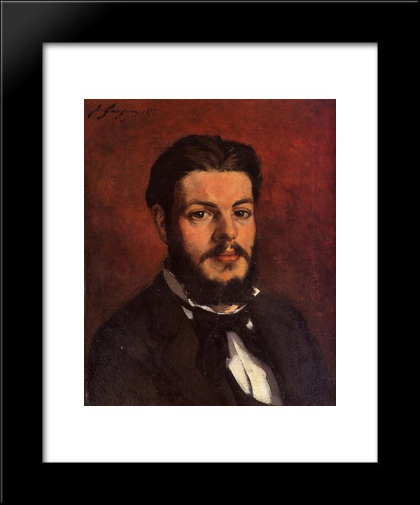 Portrait Of Claude Antoine Charles Favre 20x24 Black Modern Wood Framed Art Print Poster by Gauguin, Paul