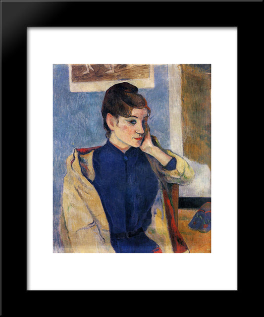 Portrait Of Madelaine Bernard 20x24 Black Modern Wood Framed Art Print Poster by Gauguin, Paul