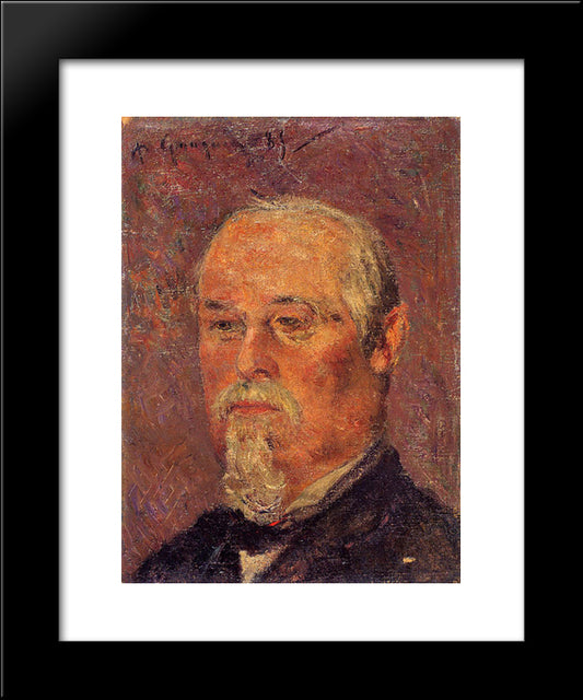 Portrait Of Philibert Favre 20x24 Black Modern Wood Framed Art Print Poster by Gauguin, Paul