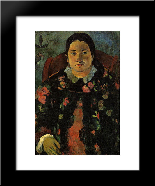 Portrait Of Suzanne Bambridge 20x24 Black Modern Wood Framed Art Print Poster by Gauguin, Paul