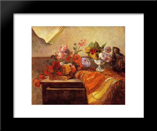 Pots And Boquets 20x24 Black Modern Wood Framed Art Print Poster by Gauguin, Paul