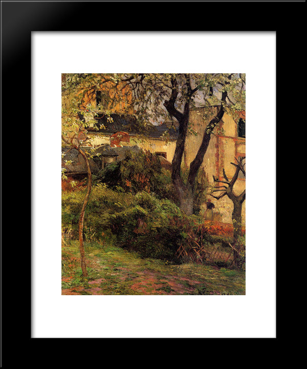 Rouen At Spring 20x24 Black Modern Wood Framed Art Print Poster by Gauguin, Paul