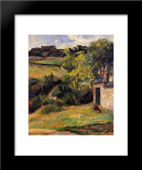 Rouen Suburb 20x24 Black Modern Wood Framed Art Print Poster by Gauguin, Paul