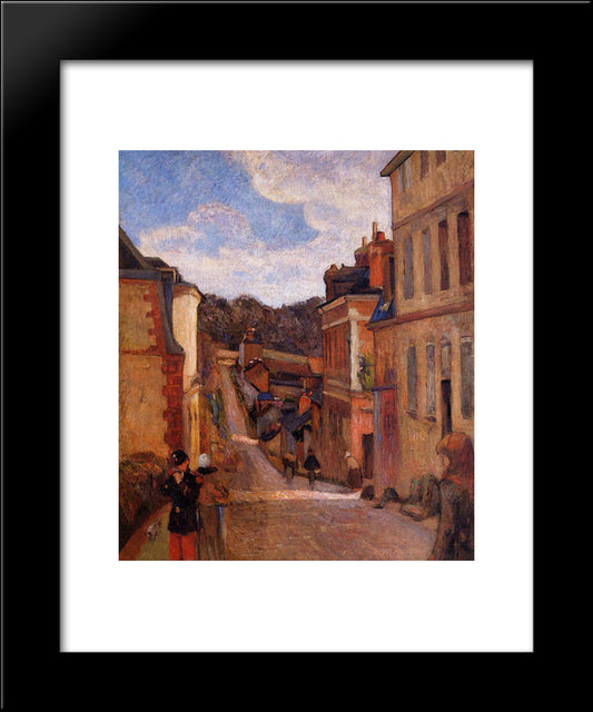 Rue Jouvenet, Rouen 20x24 Black Modern Wood Framed Art Print Poster by Gauguin, Paul