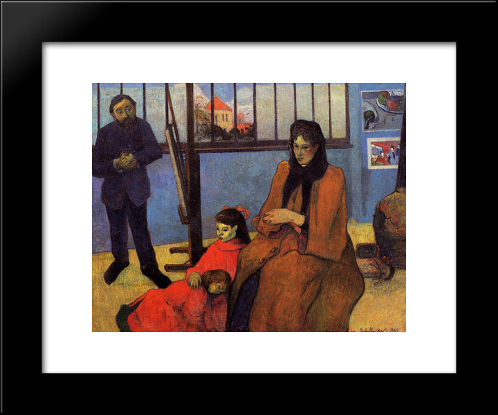 Schuffenecker Family 20x24 Black Modern Wood Framed Art Print Poster by Gauguin, Paul