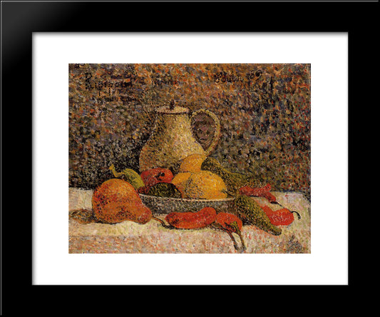 Still Life Ripipont 20x24 Black Modern Wood Framed Art Print Poster by Gauguin, Paul