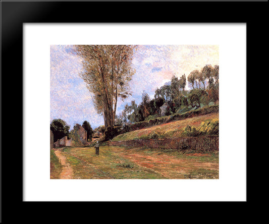 Street In Rouen 20x24 Black Modern Wood Framed Art Print Poster by Gauguin, Paul