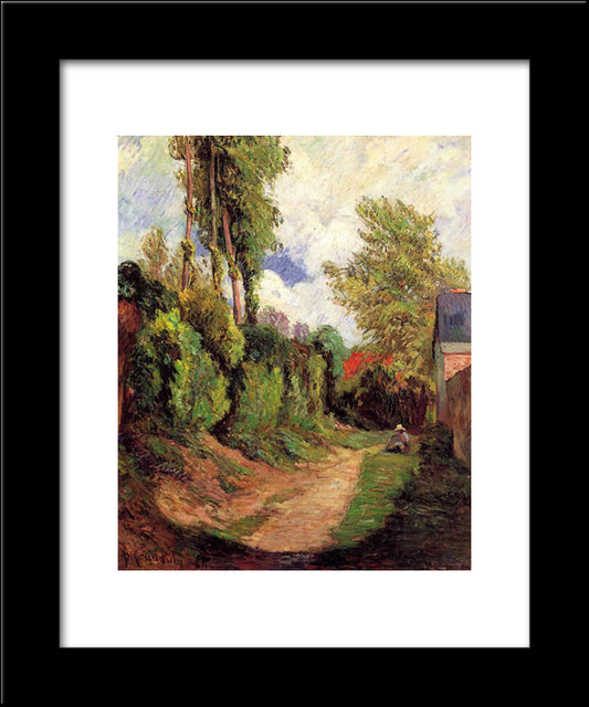 Sunken Lane 20x24 Black Modern Wood Framed Art Print Poster by Gauguin, Paul