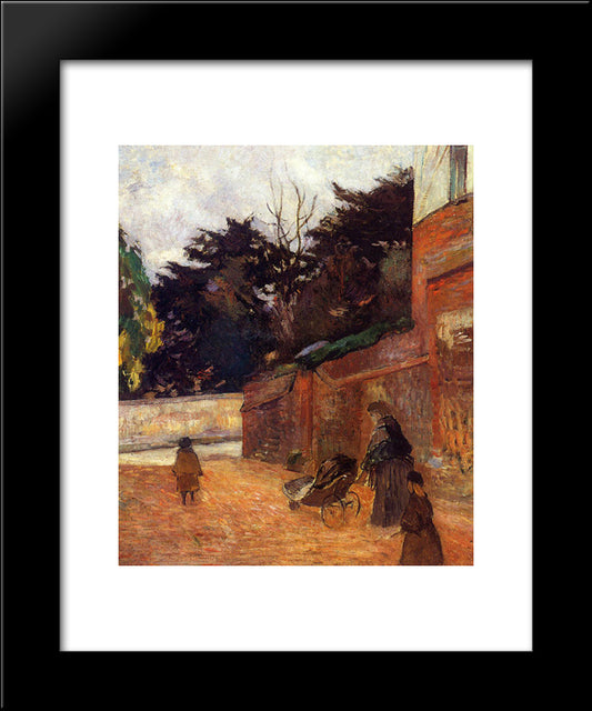 The Artist'S Children 20x24 Black Modern Wood Framed Art Print Poster by Gauguin, Paul