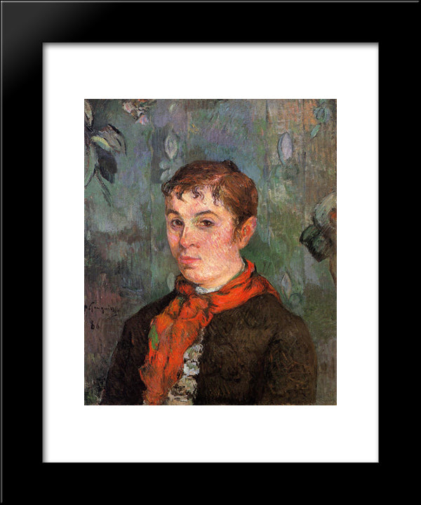 The Boss'S Daughter 20x24 Black Modern Wood Framed Art Print Poster by Gauguin, Paul