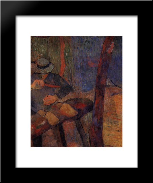 The Clog-Maker 20x24 Black Modern Wood Framed Art Print Poster by Gauguin, Paul