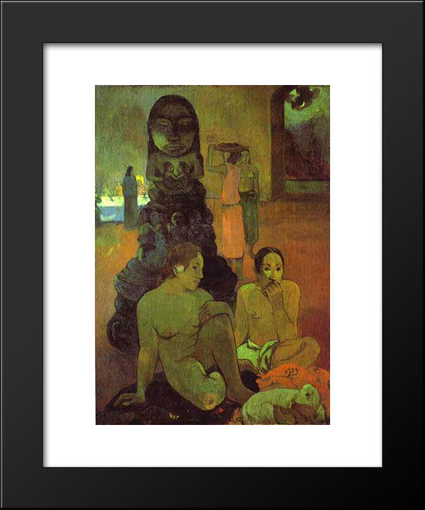 The Great Buddha 20x24 Black Modern Wood Framed Art Print Poster by Gauguin, Paul