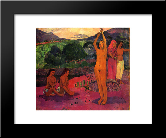 The Invocation 20x24 Black Modern Wood Framed Art Print Poster by Gauguin, Paul