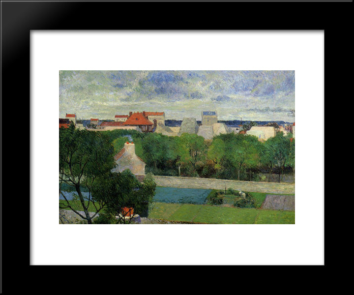 The Market Gardens Of Vaugirard 20x24 Black Modern Wood Framed Art Print Poster by Gauguin, Paul